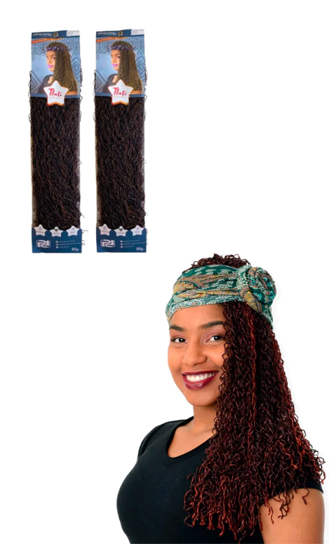 Kit 2un Cartelas Retorcidinho Thati Sintético Kanecalon - comprar online