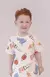 Conjunto Infantil Menino Camiseta e Bermuda em Moletom Planeta na internet