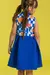 Vestido Lais - Xadrez Royal - Loja Mango Kids