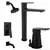 COMBO GRIFERIA BAÑO RIO BLACK ALTO PEIRANO MONOCOMANDO