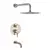 GRIFERIA BAÑO DUCHA EMBUTIR STEEL PEIRANO 80-205 ACERO PULIDO