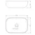 BACHA APOYO BAÑO BCH12 PEIRANO RECTANGULAR 46x32 LAVATORIO PORCELANA - comprar online