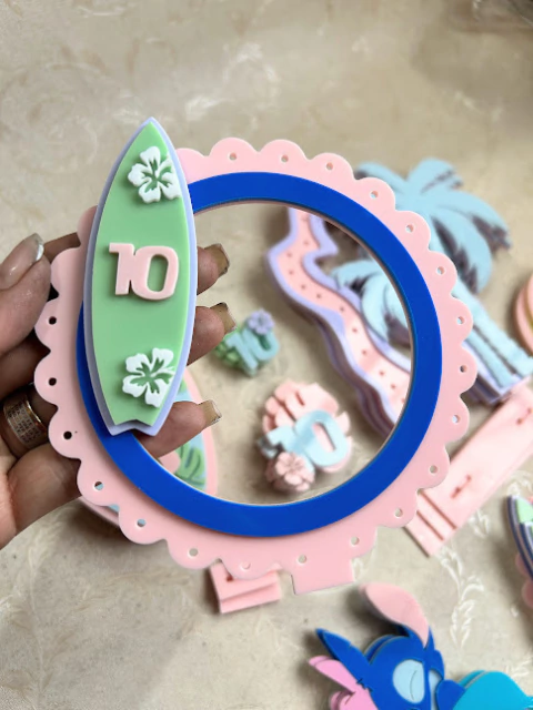 Painel Stitch prancha idade personalizada