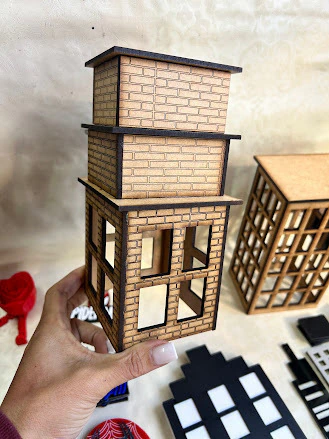 Super Heróis- Prédio 3D em MDF