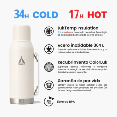 Termo Lukout 1 Litro - Color Cream