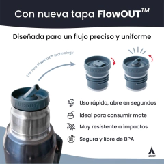 Termo Lukout 1 Litro - Color Cream - Ñuble Mate