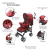 Carriola De Bastón Para Bebé D'bebé Aerostar Reclinable