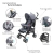 Imagen de Carriola De Bastón Para Bebé D'bebé Aerostar Reclinable