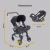 Carriola Para Bebé Starkids Polux Convertible Con Pañalera