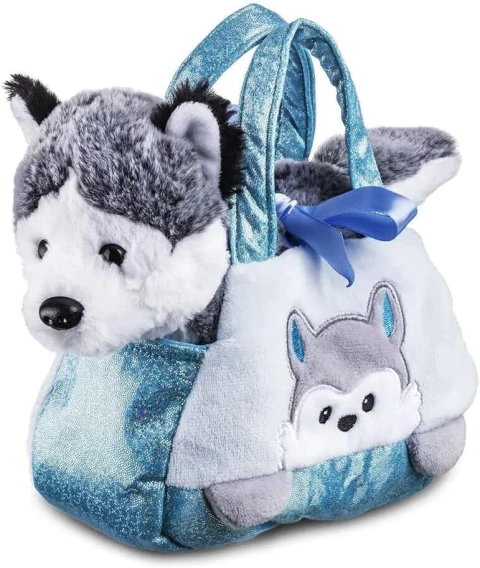 Pelúcia Cutie Handbags Husky Azul Multikids - BR1713
