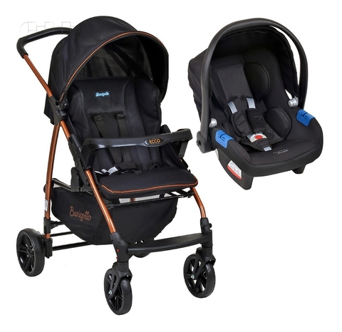 Carrinho De Bebê Burigotto Ecco + Bebê Conforto Touring X