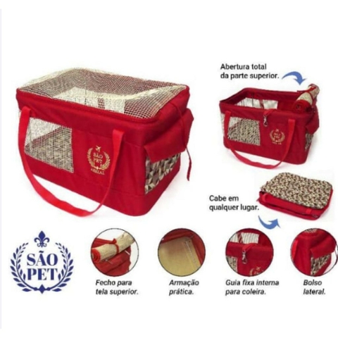 São Pet Bolsa Aerial Para Transporte Cães/Gatos 43X31,5X20