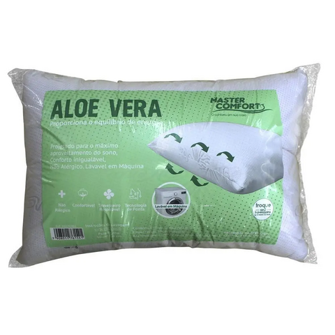 TRAVESSEIRO FIBRA PE 70X50CM ALOE VERA