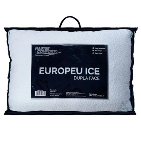 TRAVESSEIRO FIBRA 70X50CM EUROPEU ICE MASTER COMFORT