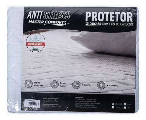 PROTETOR MATELADO P/ COLCHAO ANTISTRESS SOLTEIRO IMPERMEAVEL