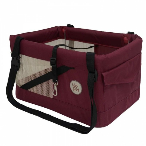 Cadeira Safety Veicular cães/gatos vermelhoSÃO PET 43X32X24
