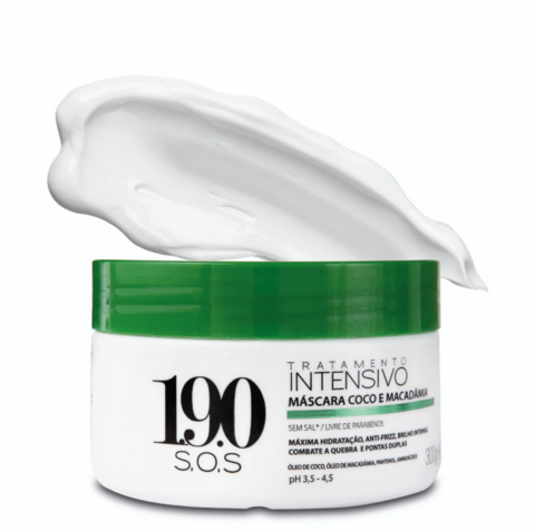 Máscara Hidratação Coco e Macadâmia 300ml -190TerapiaCapilar