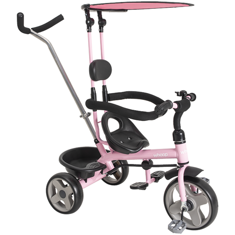 Triciclo de passeio com Pedal Grow Rosa Kiddo Whoop