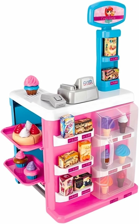 Super Confeitaria Mágica com Carrinho de Compras Magic Toys 8064