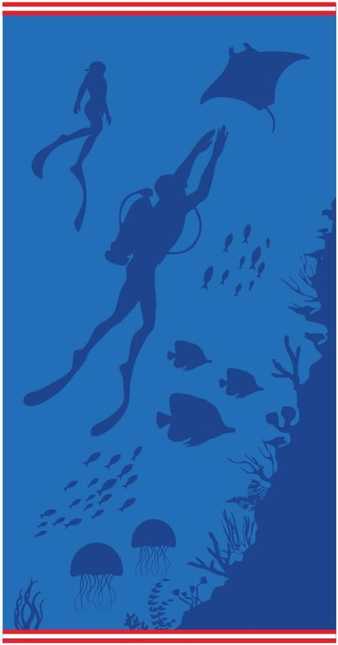 Toalha De Praia Piscina 100% Algodão 78x150cm Mergulho Appel