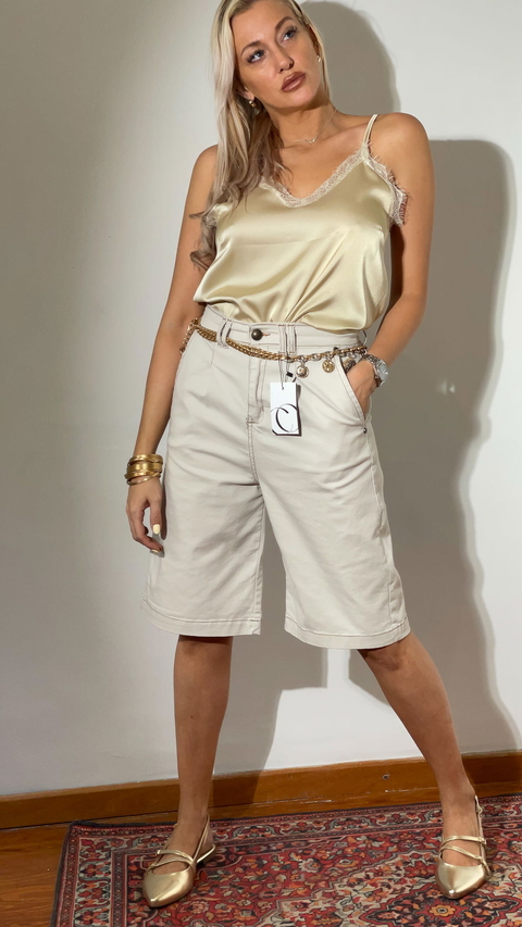 B202NA-SAST - BERMUDA SASTRERA NATURAL - BY CO&CO DENIM