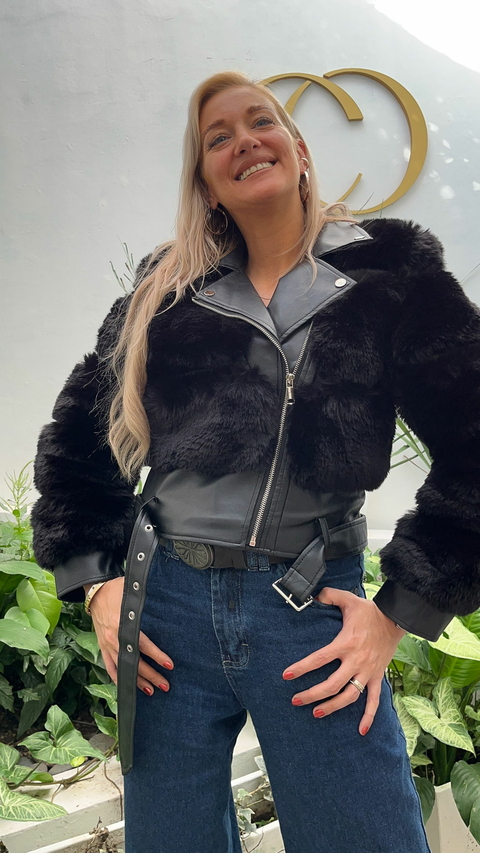 Z008 - JACKET CRUZADA PIEL - BY CO&CO DENIM