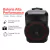 Caixa de som amplificada Polyvox XC-715T com bateria de alta performance e ícones ilustrando duração de até 10 horas, conector para bateria externa e tomada 12V para carro
