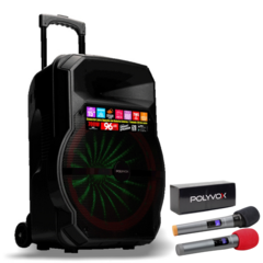 Caixa De Som Amplificada Xc-715 Polyvox Bluetooth Usb 700w + 2 Microfones sem Fio Polyvox - buy online