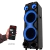 Torre de som amplificada Bluetooth Polyvox TWS Torre XT-2212T 2500W com luzes LED azuis e controle pelo aplicativo em smartphone