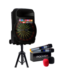 Caixa de Som Bluetooth XC-715T 700W + 2 Mic sem Fio + Tripé - buy online