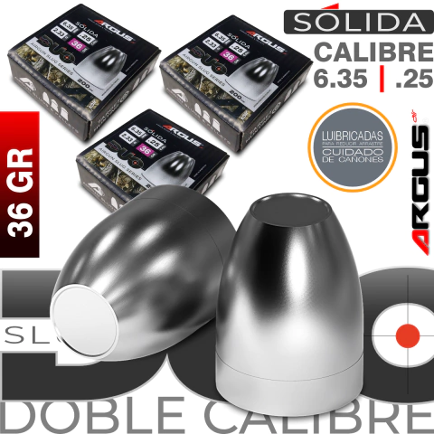 Combo Slug Argus Duo x3 - Cal 6.35 - 36 Grain - SOLIDA - comprar online
