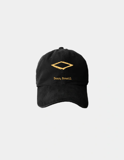 Boné Dad Hat 'Dear Brasil' Preto