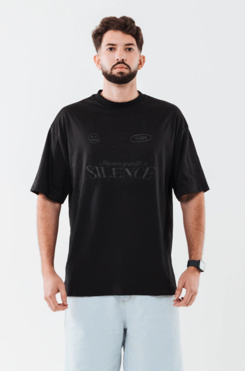 T-SHIRT SILENCE BLACK - comprar online