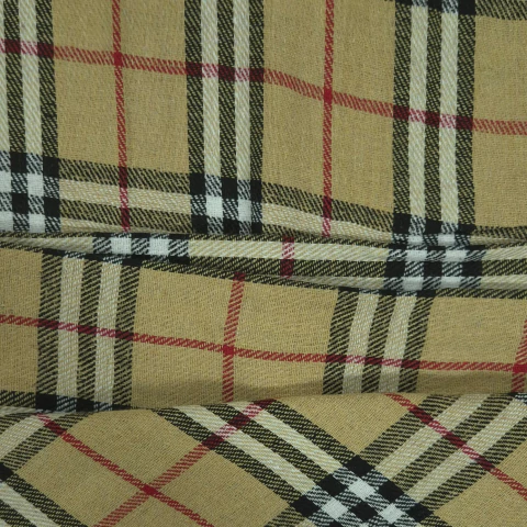 TECIDO FLANELA XADREZ (CACHÁ) - AMARELO COM LISTRAS VERMELHAS E BRANCAS - comprar online