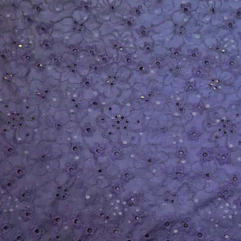 TECIDO LAISE 100% ALGODÃO - DESENHO DE FLORES / AZUL ESCURO - comprar online