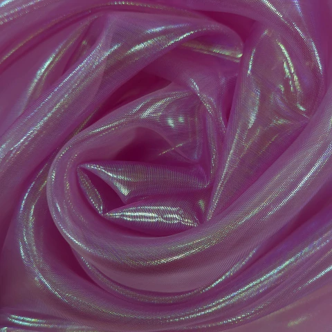 TECIDO ORGANZA HOLOGRÁFICA - ROSA - comprar online