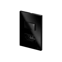 CONJ 1 INTERRUPTOR PARALELO + 1 TOMADA 10A RECTA GLOSS BLACK BLUX 4X2 - comprar online