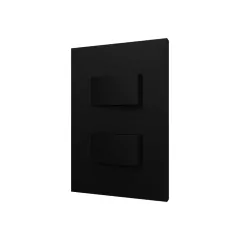 CONJ 2 NTERRUPTORES SIMPLES RECTA SATIN BLACK BLUX 4X2 - comprar online