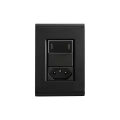CONJ 1 INTERRUPTOR PARALELO + TOMADA 20A LIZ GRAFITE TRAMONTINA - comprar online