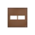 PLACA 4X4 DE 2 POSTOS RECTA SATIN CORTEN BLUX - comprar online