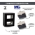 CAIXA SOBREPOR 1 INTERRUPTOR SIMPLES + 1 INTERRUPTOR PARALELO LINHA SLEEK PRETO MARGIRIUS - SOS MATERIAIS