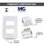 CONJ 4X2 1 INTERRUPTOR PARALELO + 1 TOMADA 10A LINHA SLEEK MARGIRIUS - SOS MATERIAIS