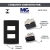CONJ 4X2 1 INTERRUPTOR PARALELO + 1 TOMADA 10A CLEAN EBONY PRETO FOSCO MARGIRIUS - SOS MATERIAIS