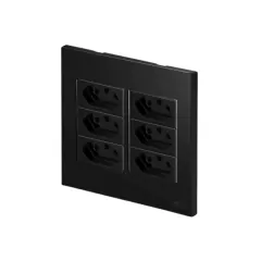 CONJ 6 TOMADAS 20A RECTA SATIN BLACK BLUX 4X4 - comprar online
