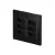CONJ 6 TOMADAS 20A RECTA SATIN BLACK BLUX 4X4 - comprar online