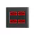 CONJ 4 TOMADAS 20A VERMELHA 4X4 GIZ BLACK COM GRAFITE TRAMONTINA - comprar online