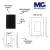 PLACA TAMPA CEGA 4X2 COM SUPORTE CLEAN EBONY PRETO FOSCO MARGIRIUS - SOS MATERIAIS