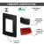 CONJ 2 INTERRUPTORES SIMPLES + 1 TOMADA 20A VERMELHA RECTA SATIN BLACK BLUX 4X2 na internet