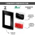 CONJ 2 INTERRUPTORES SIMPLES + 1 TOMADA 20A VERMELHA RECTA GLOSS BLACK BLUX 4X2 na internet