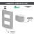 CONJ 2 INTERRUPTORES PARALELO RECTA SATIN PRATA BLUX 4X2 - SOS MATERIAIS
